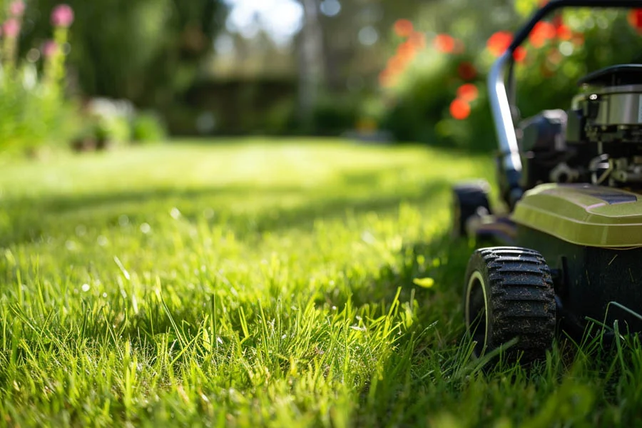 battery operated push lawn mowers